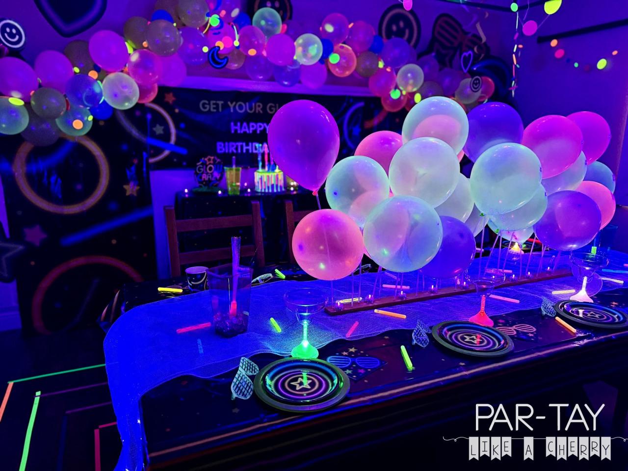 DIY Neon Glow Party - Party Like a Cherry
