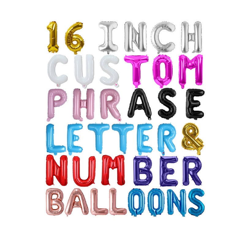 Custom Letter Balloons