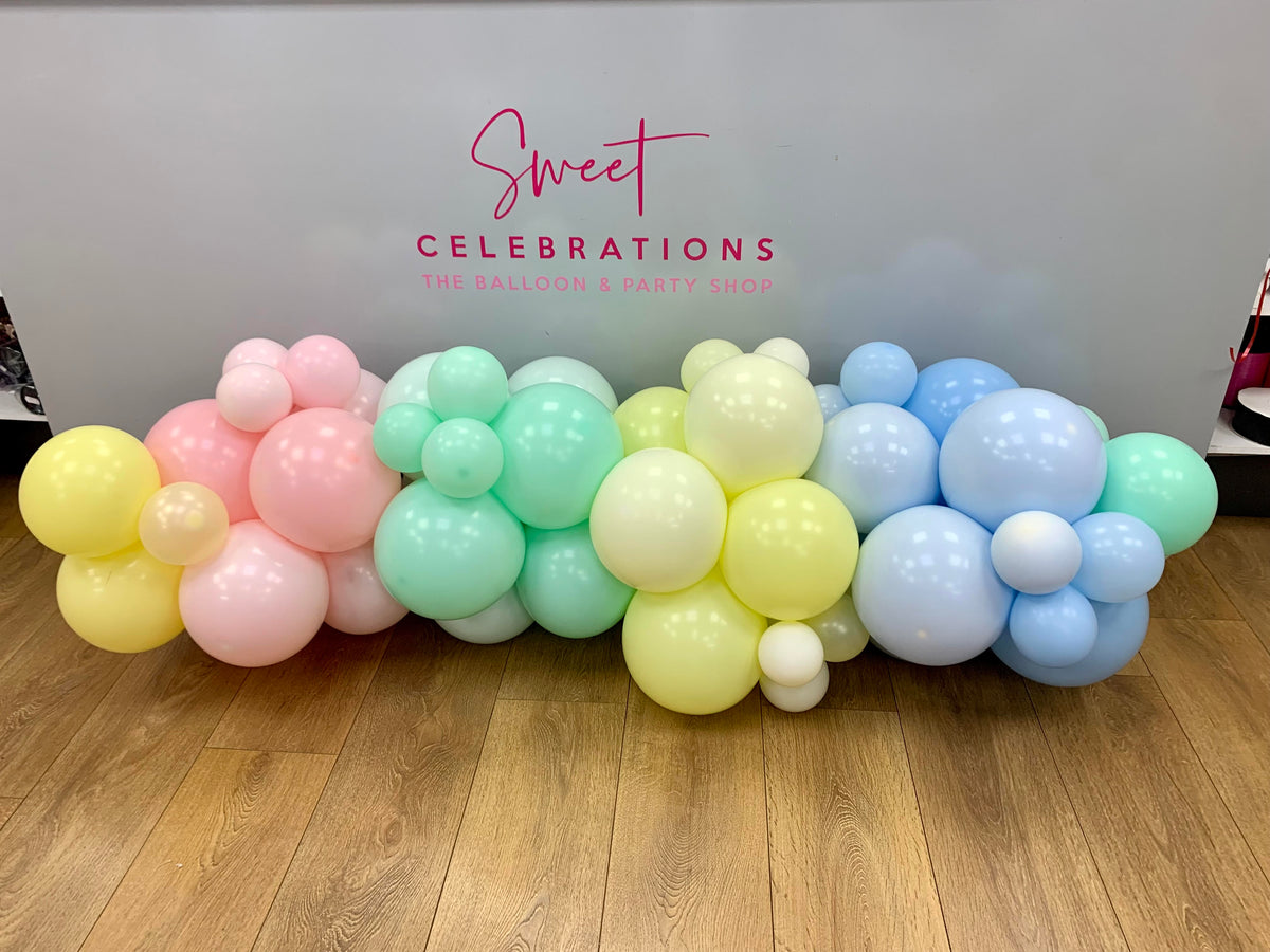 Pastel Balloon garland — Sweet Celebrations Ltd Pastel Balloon garland — Sweet Celebrations Ltd